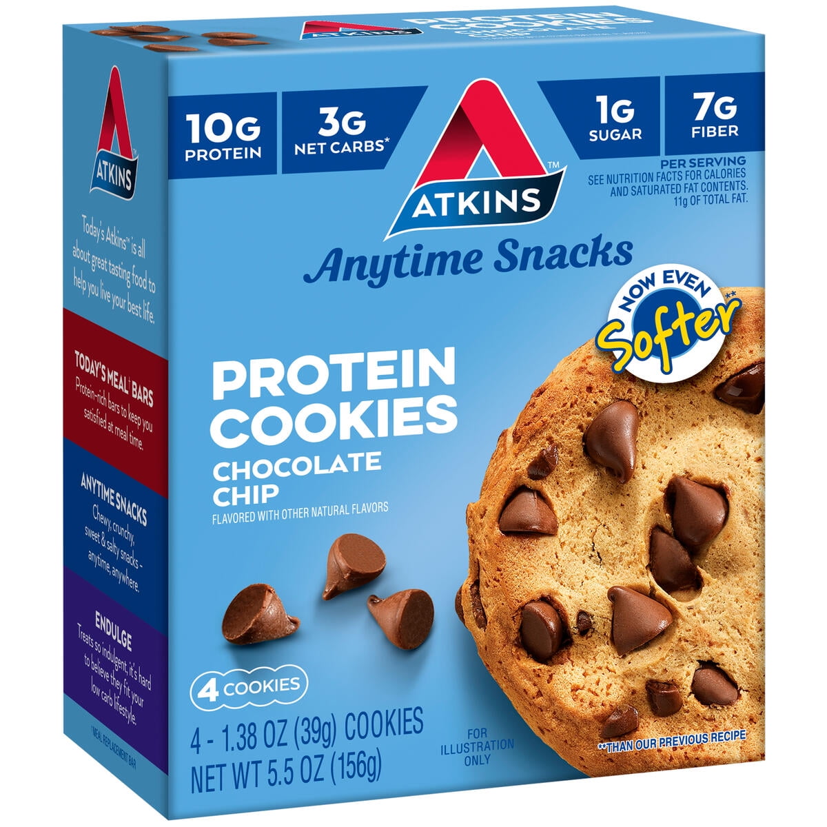 (3 pack) Atkins Chocolate Chip Cookie 4PK