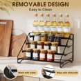 thumbnail image 5 of HBK 4-Tier Spice Rack Organizer for Cabinet, Adjustable Metal Seasoning Shelf for Pantry & Countertop Kitchen Storage, Black, 13 x 10 x 6.5 Inches, 5 of 7