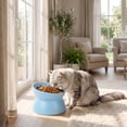 thumbnail image 5 of Elevated Tilted Cat Dog Bowl Raised Pet Feeding Bowl Neck Relief Anti Slip Base for Cats Small Dogs Whisker Friendly Indoor Food Water Dish, 5 of 7