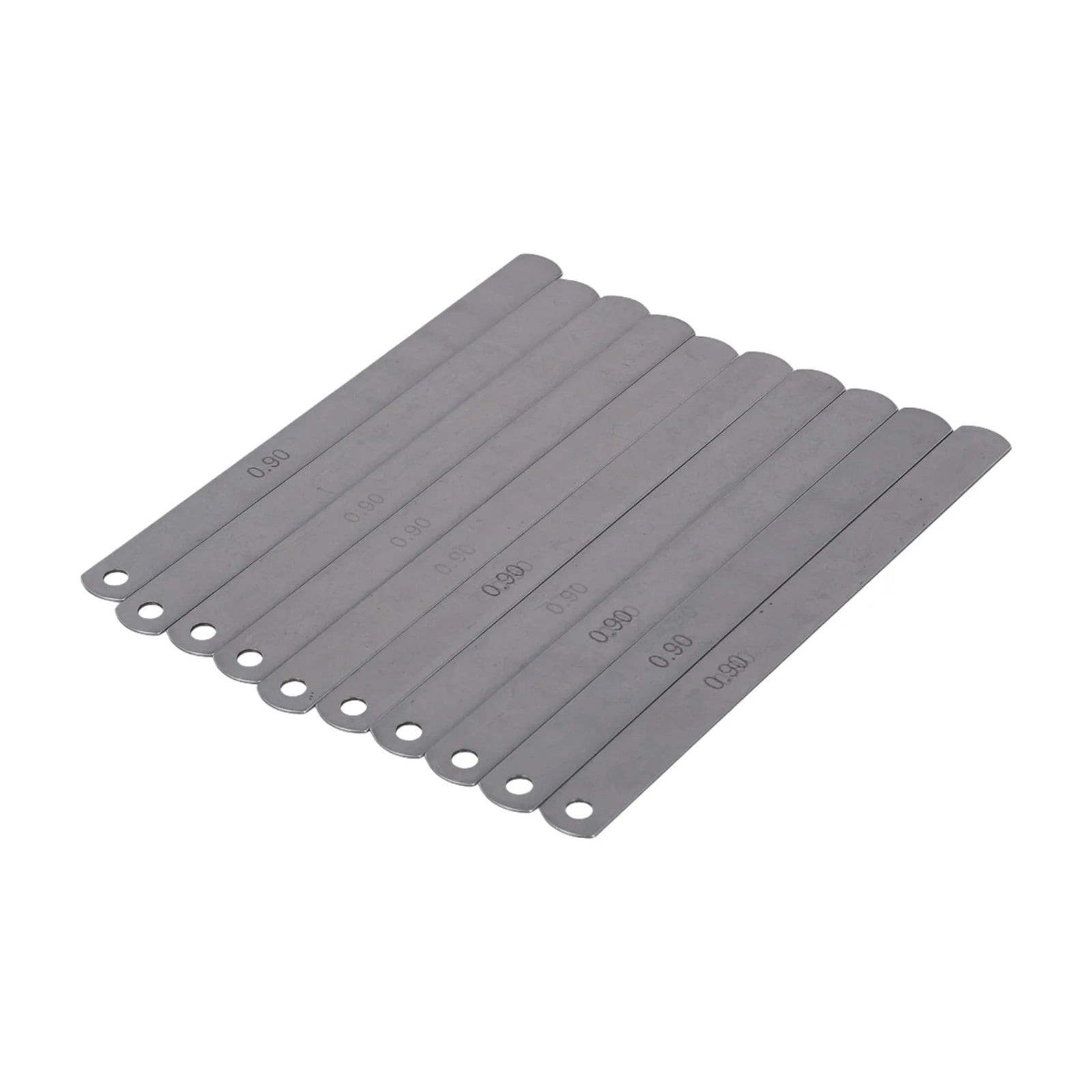 10 Blades Metric Steel Feeler Gauge 0.9mm Thickness Filler Gauge Offset Valves For Measuring Valve Clearances Guitar Setup ,Easy Identification