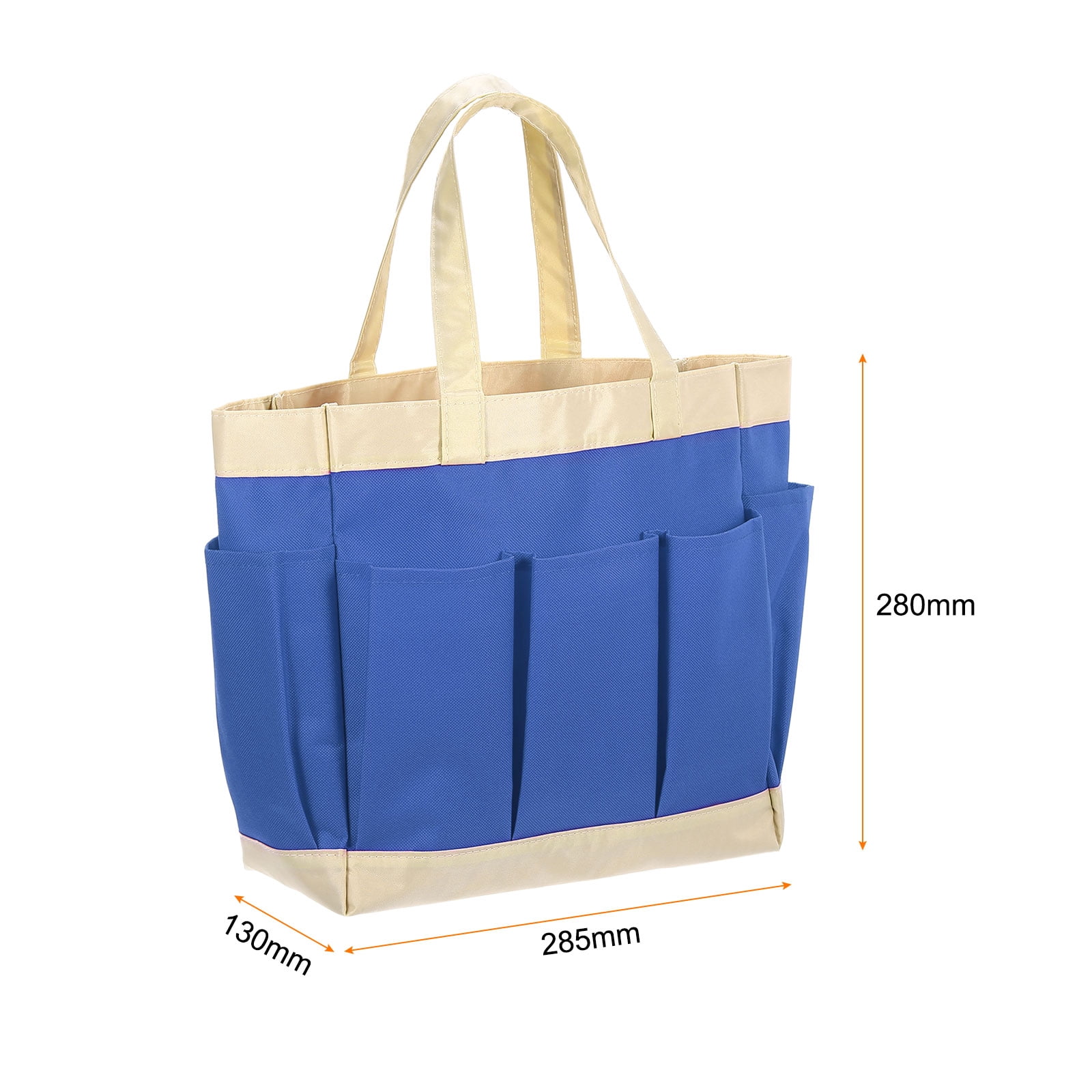 Uxcell Garden Tool Bag 28.5cm x 13cm x 28cm Oxford Large Bag with Pockets Garden Tote Bag, Sky Blue