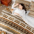 thumbnail image 4 of Manfei Aztec Geometric 7-Piece Twin Bedding Sets,Boho Theme Bedding Comforter Set,Brown Beige Sheet Sets For Men Women,Ultra Soft Home Decor Reversible, 4 of 8