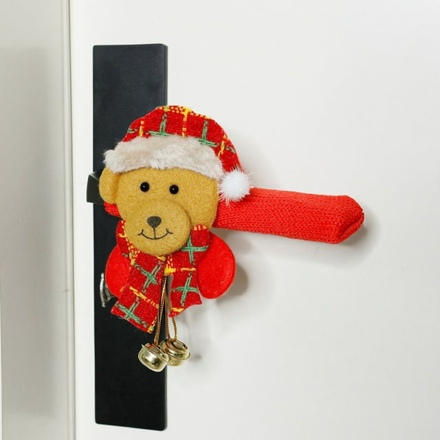 Event & Party Protective Cover for Doors with Cartoon Santa Theme Door/Room Handle Shield - Indoor Outdoor -Static Cushioned Protector