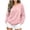 Pink, variant on Tqcoqu Off the Shoulder Fuzzy Fleece Pullover Tops for Women, Long Sleeve Solid Color Loose Casual Warm Top, 2026 Fall Winter Fashion Clothes
