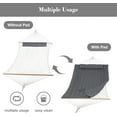 thumbnail image 4 of SUNCREAT Hammocks 2 Person Hammock with Hardwood Spreader Bar, Double Rope Hammock with Polyester Pad, Dark Gray, 4 of 8