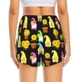 thumbnail image 3 of Picia Gnomes With Sunflowers Pattern Women's 2 in 1 Athletic Running Shorts High Waisted Workout Casual Gym Sweat Shorts with Comfy Liner Zipper Pockets-Medium, 3 of 9