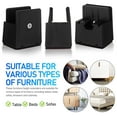 thumbnail image 3 of TABLZONE 4Pcs Adjustable Furniture Risers with Screw Clamp Metal Table Bed Sofa Feet Levelers Black, 3 of 8