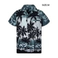 thumbnail image 4 of Qarigey Camisa de playa de manga corta de moda de secado rápido botón suelto Palma de un solo pecho ropa de playa blusa para vacaciones de Type2 NO2, 4 of 6