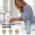 thumbnail image 5 of SKMEI Womens Watch Stainless Steel Waterproof Quartz Analog Watches for Women Casual Fashion Wristwatch, 5 of 9