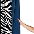 thumbnail image 6 of LVRLVR 1/4 Pcs Wild Animal Leopard Print Fabric Shower Curtain Rug Set - Zebra Print Bath Mat Bathroom Decoration, Dark Blue and Black, 70.8" × 70.8", 6 of 9