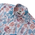 thumbnail image 2 of YIUME Men's Hawaiian Shirt Octopussy Print By Nina Leth Cotton Button-down Short Sleeve Aloha Shirt, 2 of 8