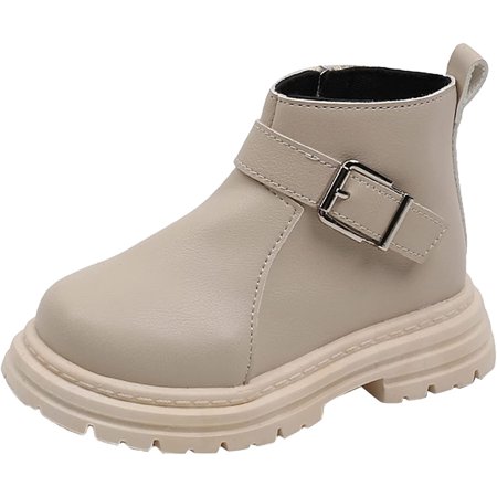 

QWZNDZGR Baby Leather Lace-Up Boots Flat Ankle Snow Boots Fleece Cozy Crib Shoes First Walker Shoes Walking Hiking Boot Shoe