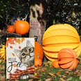 thumbnail image 3 of Fall Thanksgiving Cat Garden Flag 12x18 Inch Orange Leaves Small Double Sided Burlap Welcome Yard Autumn Outside Farmhouse Decoration, 3 of 7