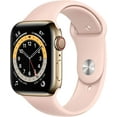 thumbnail image 3 of Refurbished Apple Watch Series 6 Stainless Steel 40mm A2293 (GPS + Cellular) Gold w/ Wireless Earbuds, 3 of 5