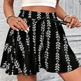 thumbnail image 5 of UDAUDU Womens Flowy Shorts Summer Casual Ruffle Drawstring Elastic Waist Beach Vacation Bottoms Trouser Black M, 5 of 6