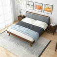thumbnail image 7 of Ashcroft Dantes Velvet Upholstered King Platform Bed in Gray, 7 of 7