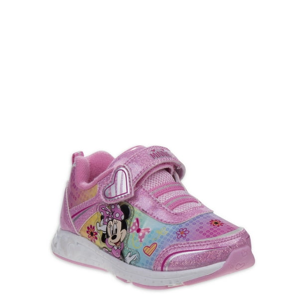 Josmo - Disney Minnie Mouse Hearts & Flowers Light-up Athletic Sneakers ...
