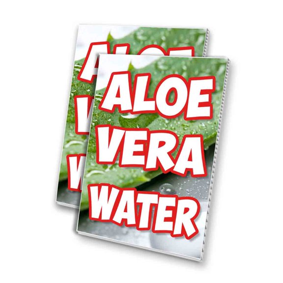 Aloe Vera Water (24" X 36") 4mm Corrugated Plastic Panel, Graphics Applied To 1 Side (Pk of 2)