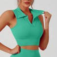 thumbnail image 5 of yillto Womens Crop Tank Collared V Neck Golf Tops Tennis Athletic Sports Workout Tshirts for Women, 5 of 5