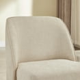 thumbnail image 6 of Spruce & Spring Rolling Upholstered Dining Chair with Smooth Hidden Casters Set of 2, Linen, 6 of 15