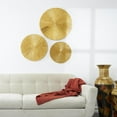 thumbnail image 3 of CosmoLiving by Cosmopolitan Gold Wooden Carved Radial Plate Wall Decor (3 Count), 3 of 12
