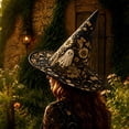 thumbnail image 2 of IAJDKMEK Tall Witch Hat for Halloween Costumes, Wizard Hat for Adults, Pointed Witch Hat Party Costume, 2 of 3
