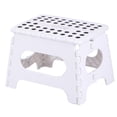 thumbnail image 1 of Toystoory Taburete de plástico, silla plegable portátil con puntos, silla plegable alta para adultos, taburete para baño, hogar, banco Almacenamiento y organización del hogar blanco, 1 of 6