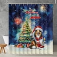 thumbnail image 2 of Merry Christmas and Happy New Year Santa Collie Holiday Xmas Winter 2025 Shower Curtain Collie Dog Lover Gifts Idea Waterproof Bathroom Bathtub Curtain - 00024, 2 of 5