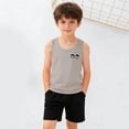 thumbnail image 2 of NAISIBABY Boys Tank Tops, Cotton Graphic Ultra-Soft Kids Sleeveless Muscle Tank Gray 11T, 2 of 6