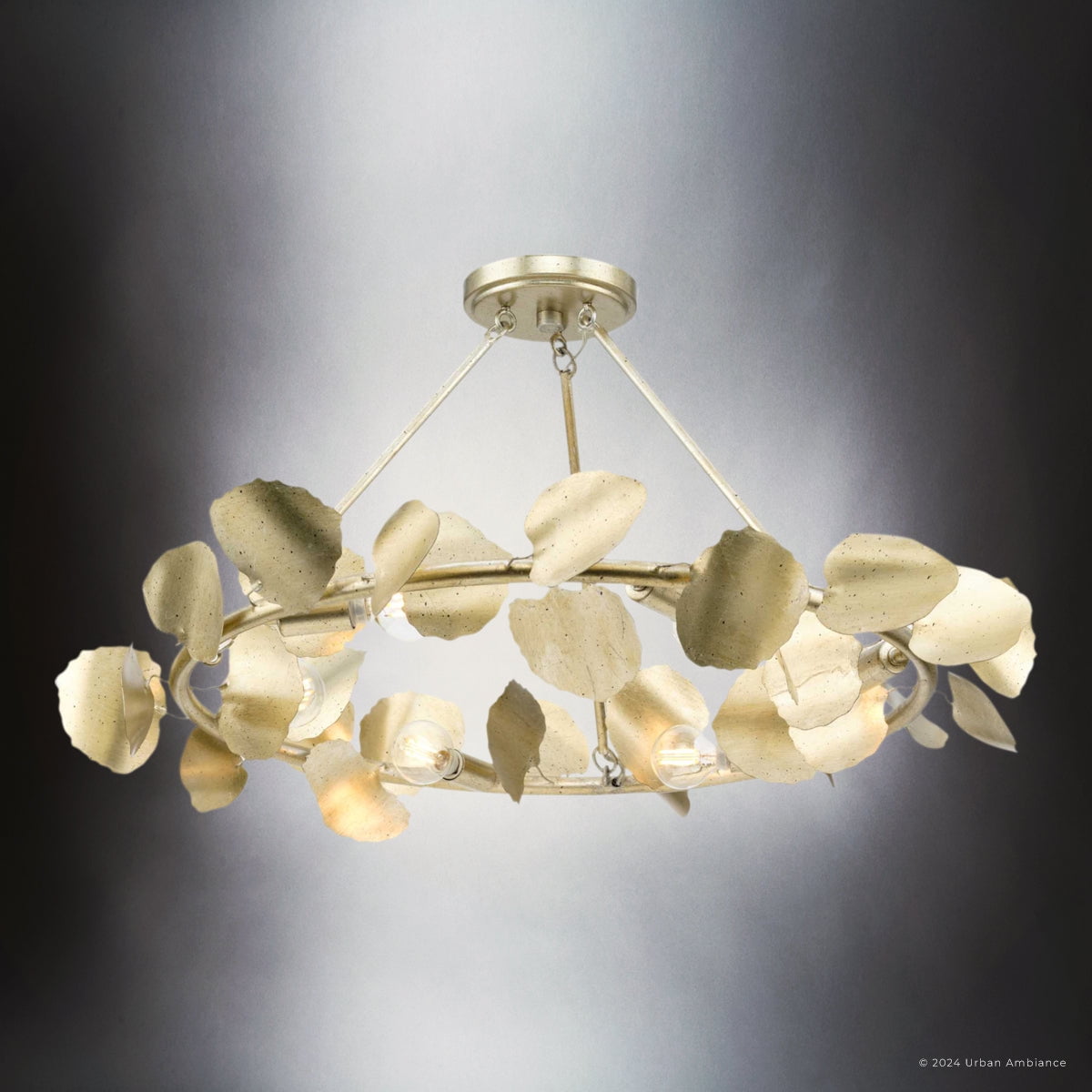 Luxury Eclectic Ceiling Light, Gilded Silver, UHP4998