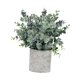 thumbnail image 2 of Plantas artificiales pequeñas en maceta, plantas de imitación en maceta, vegetación decorativa, simulación Hierba de hoja redonda, 2 of 9