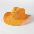 thumbnail image 6 of Cowboy Hats for Proms Hollow Hat for Woman Breathable Cowboy Model Show Hat, 6 of 21