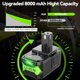thumbnail image 2 of Batería 8.0Ah Mejorada 2Packs P108 18V Compatible con Ryobi 18V ONE+ Reemplazo de Batería P102 P103 P104 P105 P107 P109 P122 PBP002 PBP003 PBP004 PBP005 RB18L50 Baterías de Herramienta Inalámbricas, 2 of 10