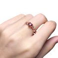 thumbnail image 1 of Women's Ring Simple Adjustable Heart Shape Crystal Finger Ring Charm Ring, 1 of 5