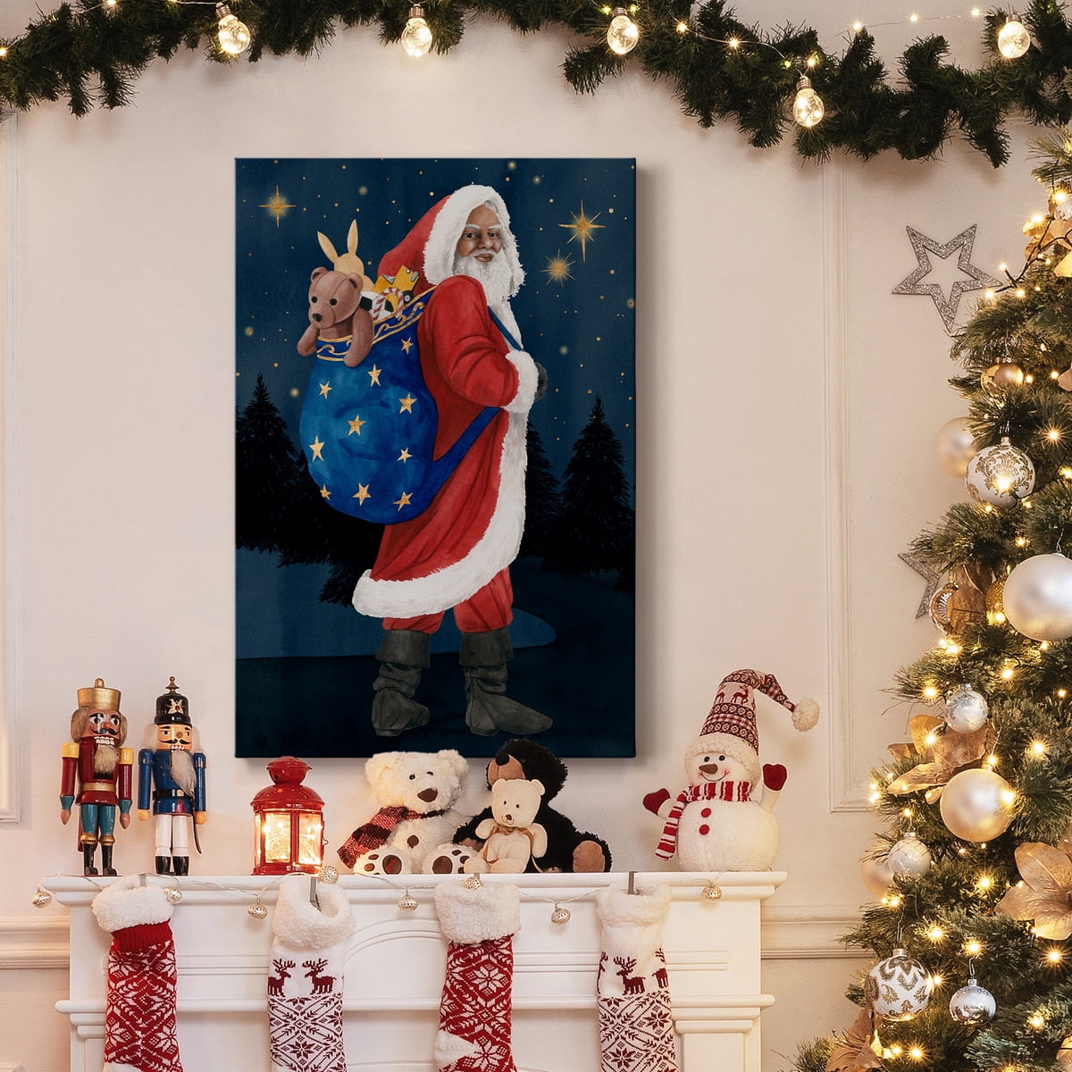 Celestial Christmas Collection B- Gallery Wrapped Canvas