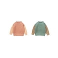 thumbnail image 3 of Aojekbee Baby Autumn Winter Knit Sweaters Long Sleeve Round Neck Contrast Color Knitwears, 3 of 10