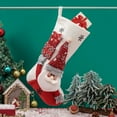 thumbnail image 7 of Christmas Sale! 1 Pack Hanging Christmas Stockings, 19" Large Size Santa Snowman Deer Elk 3D Non-woven Xmas Character Fireplace Stockings Decorations Hanging Ornament, 7 of 7