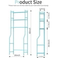 thumbnail image 2 of 3-Tier Over The Toilet Storage, Space Saver Metal Bathroom Shelves, Freestanding Above Over Toilet Storage Shelf with 4 Hooks for Bathroom, Blue, 2 of 12
