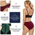 thumbnail image 5 of Cotton Underwear for Women 7 Pack Bikini Panties Breathable Ladies Underwear Invisible Hipster Panties Women briefs, 5 of 7