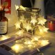 thumbnail image 2 of 10 luces LED de cadena de estrellas que funcionan con pilas, cadena de luces de hadas para fiesta de Ramadán en casa, Navidad, boda, año nuevo, decoración de jardín (blanco cálido) Fokelyi LRWJ328, 2 of 9