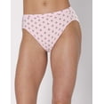 thumbnail image 2 of Hanes Ultimate ComfortSoft Women's Underwear High Cut, 5-Pack, Cotton Stretch Ballerina Slipper PE Heather/White/Concrete Heather/Black/Quad Dots 9, 2 of 5