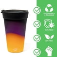 thumbnail image 2 of Silipint: Silicone 16oz Coffee Tumblers, 2 Pack, Sun Storm, 2 of 6