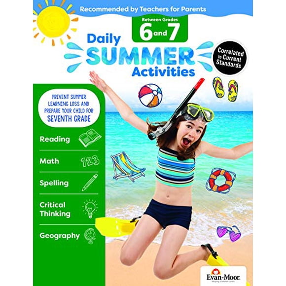 Evan-Moor Daily Summer Activities, Between 6th Grade and 7th Grade Activity Book; Summer Bridge Activities Workbook