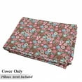 thumbnail image 5 of Floral Floor Pillow Lounger Cover, Vibrant Bunch of Various Flower Petals Florets Shabby Form Illustration, Nap Mat Printed Fabric Case for 5 Pillows, 88" x 27", Pink Brown and Teal, by Ambesonne, 5 of 5