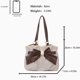 thumbnail image 3 of Bolso Tote de Lazo con Lunares, Gran Capacidad, Bolso Versátil con Encaje y Correa de Hombro Ajustable para Uso Diario, 3 of 9