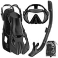 thumbnail image 1 of Equipo de snorkel 3 en 1 con máscara, aletas y tubo respirador para adultos, 1 of 7