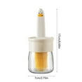 thumbnail image 3 of Oil Dispenser with Brush - Automatic Opening And Closing Leak Proof Glass Oil Bottle, with Silicone Heat Resistant Basting Brush - Oil Pot for BBQ Grill Frying, 3 of 6