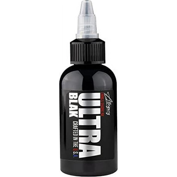Allegory Tattoo Ink – Ultra BLAK, Premium Black Tattoo Ink, Perfect for Lining and Shading, Smooth, Consistent Pigment, Vegan friendly Tattoo Color, Organic Ink, Crafted in the USA 2oz