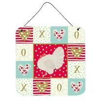 Caroline's Treasures CK5410DS66 White Holland Turkey Love Wall or Door Hanging Prints, Red, 6x6, multicolor