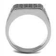 thumbnail image 3 of Luxe Jewelry Designs Stainless Steel Men's Ring with Black Jet Epoxy - Size 12 (Pack of 2), 3 of 4